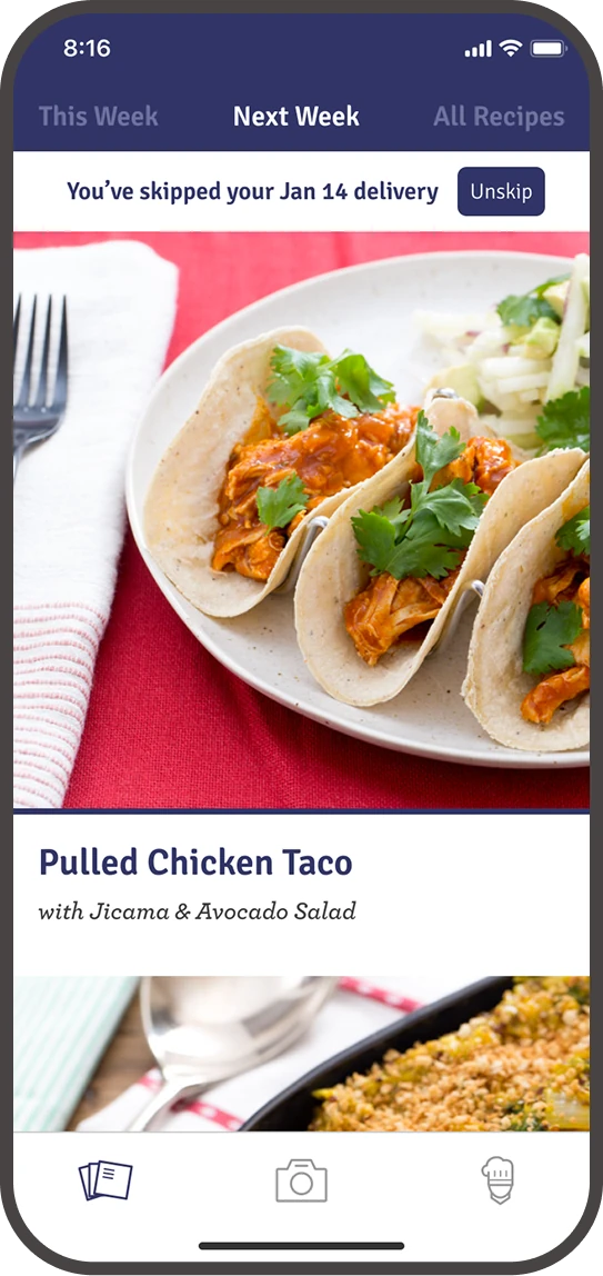 Blue Apron project screenshot